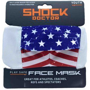 Shock Doctor Youth Split Layer Face Mask American Flag Stars & Stripes Patriotic